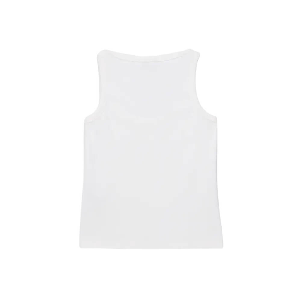 Mint Velvet White Cotton Blend Square Neck Vest